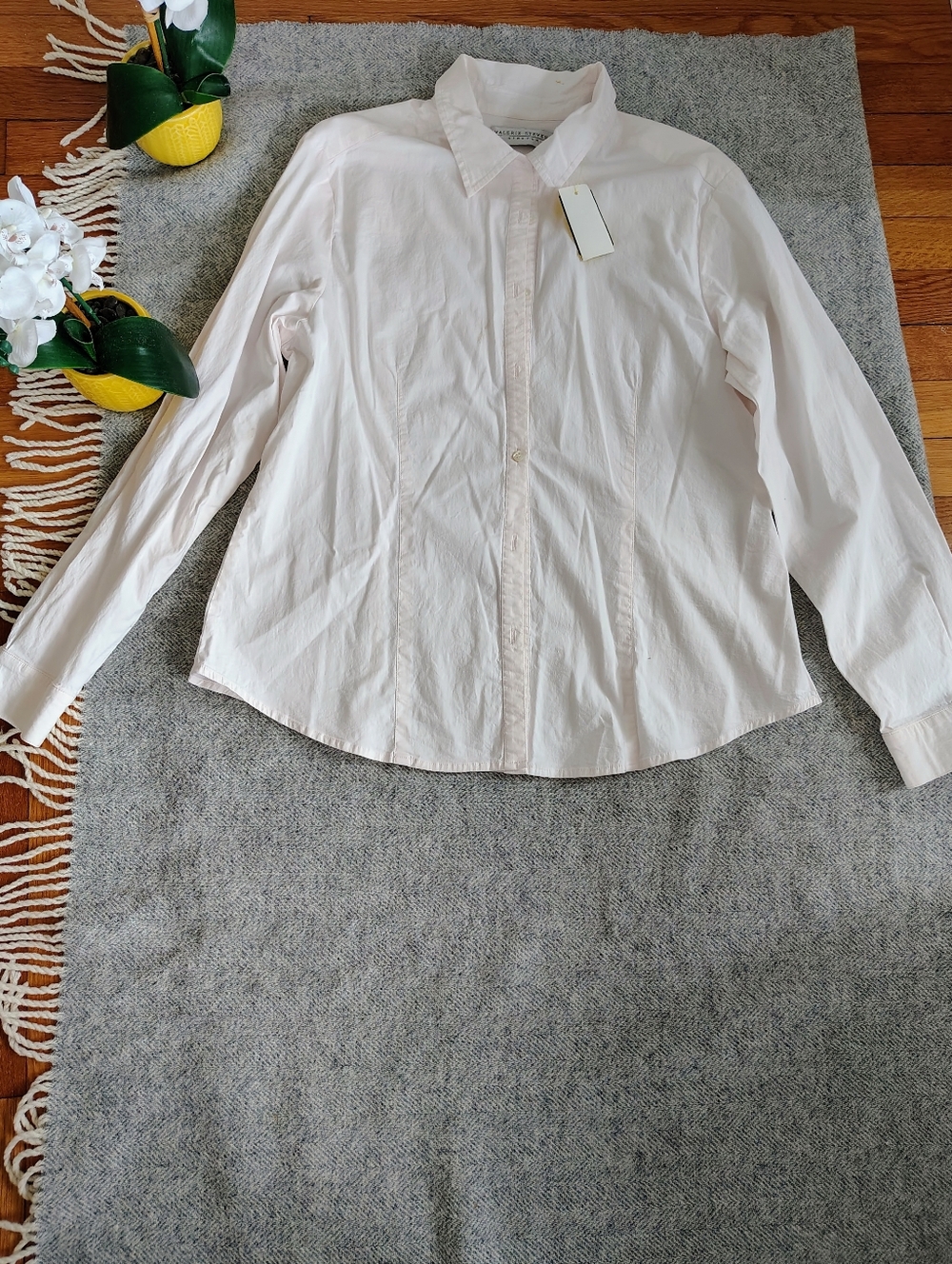 Valerie Stevens Pale Pink Button-Front Shirt